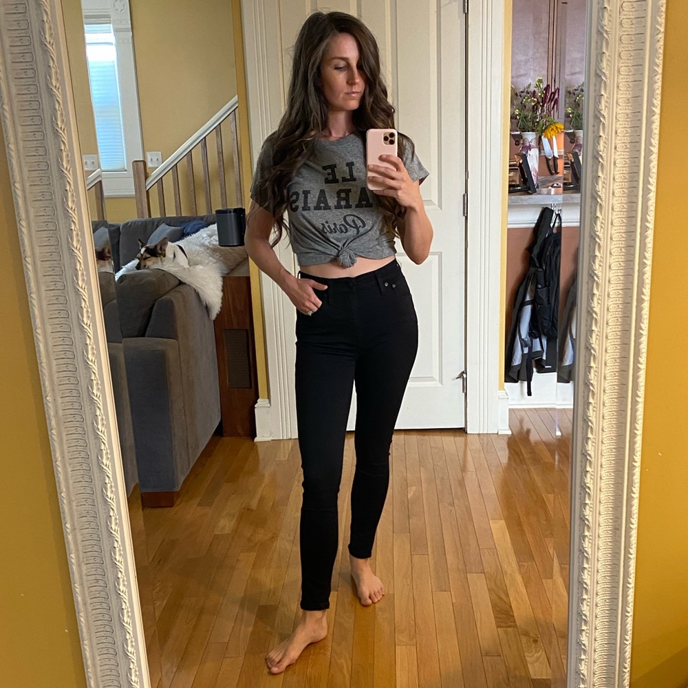 10” High Rise Black Skinny Jean